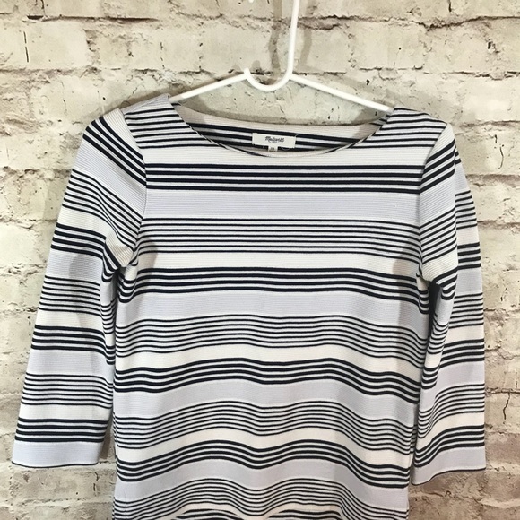 Madewell Gallerist Ponte Striped Top Blouse - Picture 3 of 7